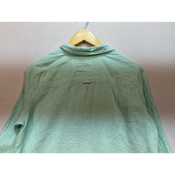 Sonoma Women's The Everyday Linen Shirt Button Up Size L Mint Green - Picture 10 of 11